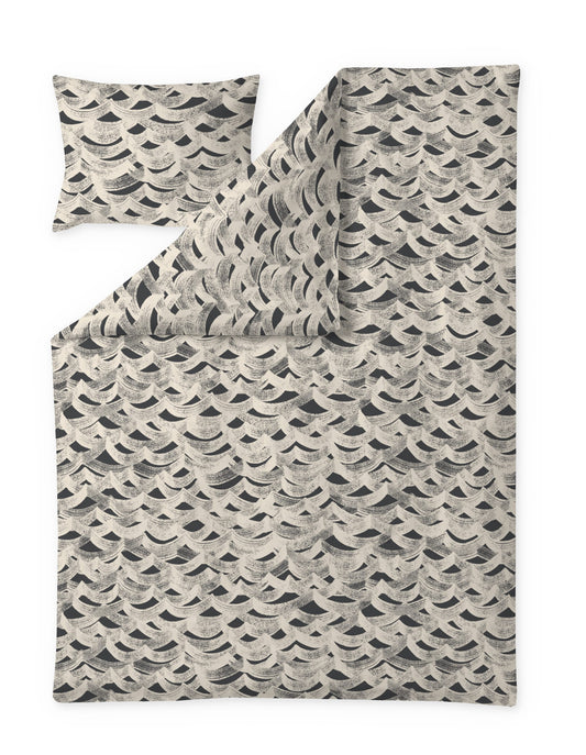 Finlayson Laine Tencel-puuvillapussilakanasetti Tummanharmaa / Beige / 150x210 + 50x60 cm